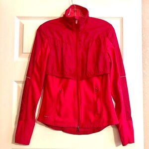 NIKE DRI-FIT Vented Yoga Running Jacket Full Zip Hot Pink SM